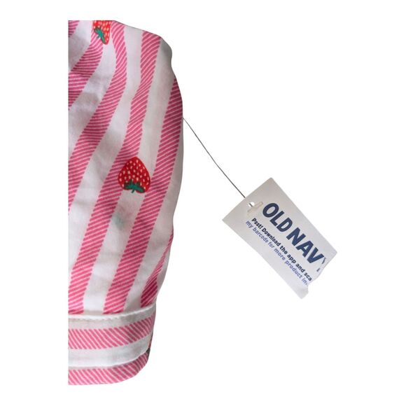 Old Navy Match the Fam Bralette XL Pink Strawberry Striped Bralette NWT - Picture 8 of 12